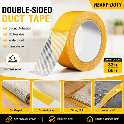Double‑Sided Duct Tape — Strong, Waterproof, Residue‑Free