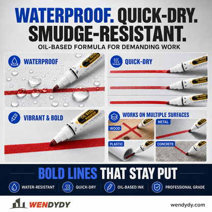 ⏳🔥LIMITED-TIME 50% OFF! ⏰Precision Tip Quick-Dry Oil-Based Marker Pen