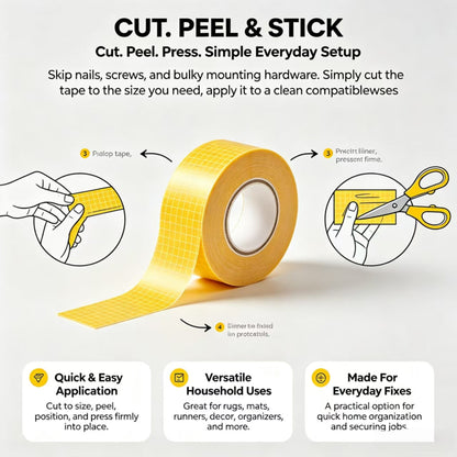 Double‑Sided Duct Tape — Strong, Waterproof, Residue‑Free