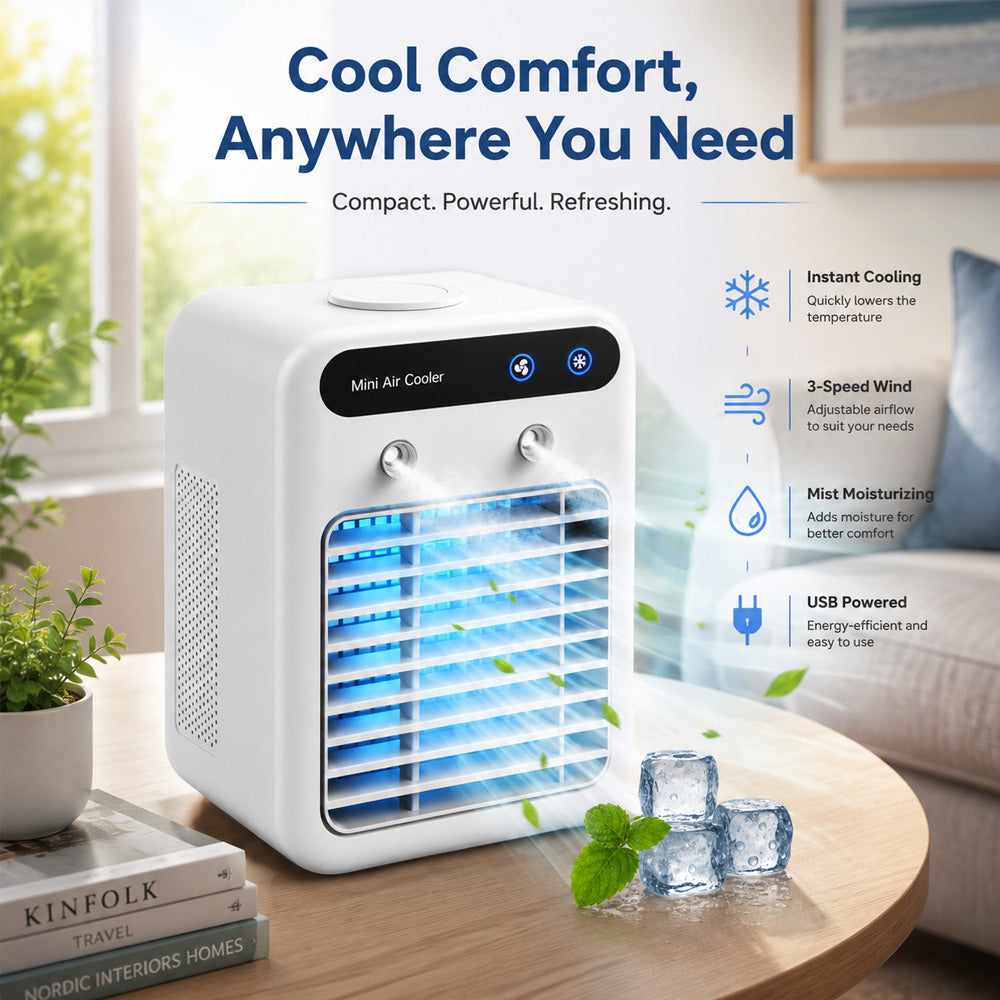 🌬️Portable 3-in-1 Quiet Fan Air Conditioner ✅ Factory Direct Sales⌛Limited Quantity💥Best Price