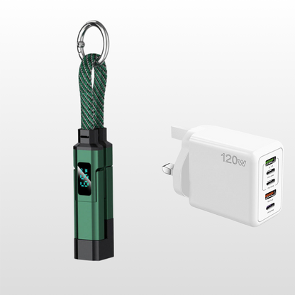 🔥HOT SALE 60% OFF🔥4-in-1 Digital Display Keychain Charging Cable