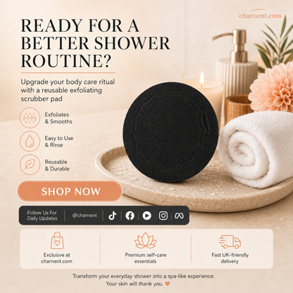 🚿 Exfoliating Scrub Bath Pads🧖‍♀️ Gently exfoliate, unclog pores, reveal brighter skin. Durable rubber, easy to rinse. ✨🛀
