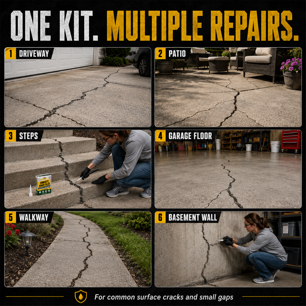 🏠 ✨LAST DAY 50% OFF ✨Waterproof Concrete Crack Repair for Indoor & Outdoor Use upsell