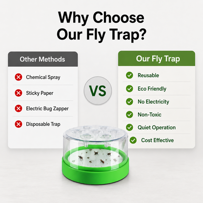 upsell 🪰 Reusable Non-Electric Fly & Mosquito Trap – Safe, Durable🏡