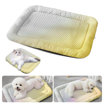 upsell ❄️Pet Cooling Mat for Dogs & Cats 🐾  Naturally Cool Ice-Silk Pad • Breathable, Washable & Soft