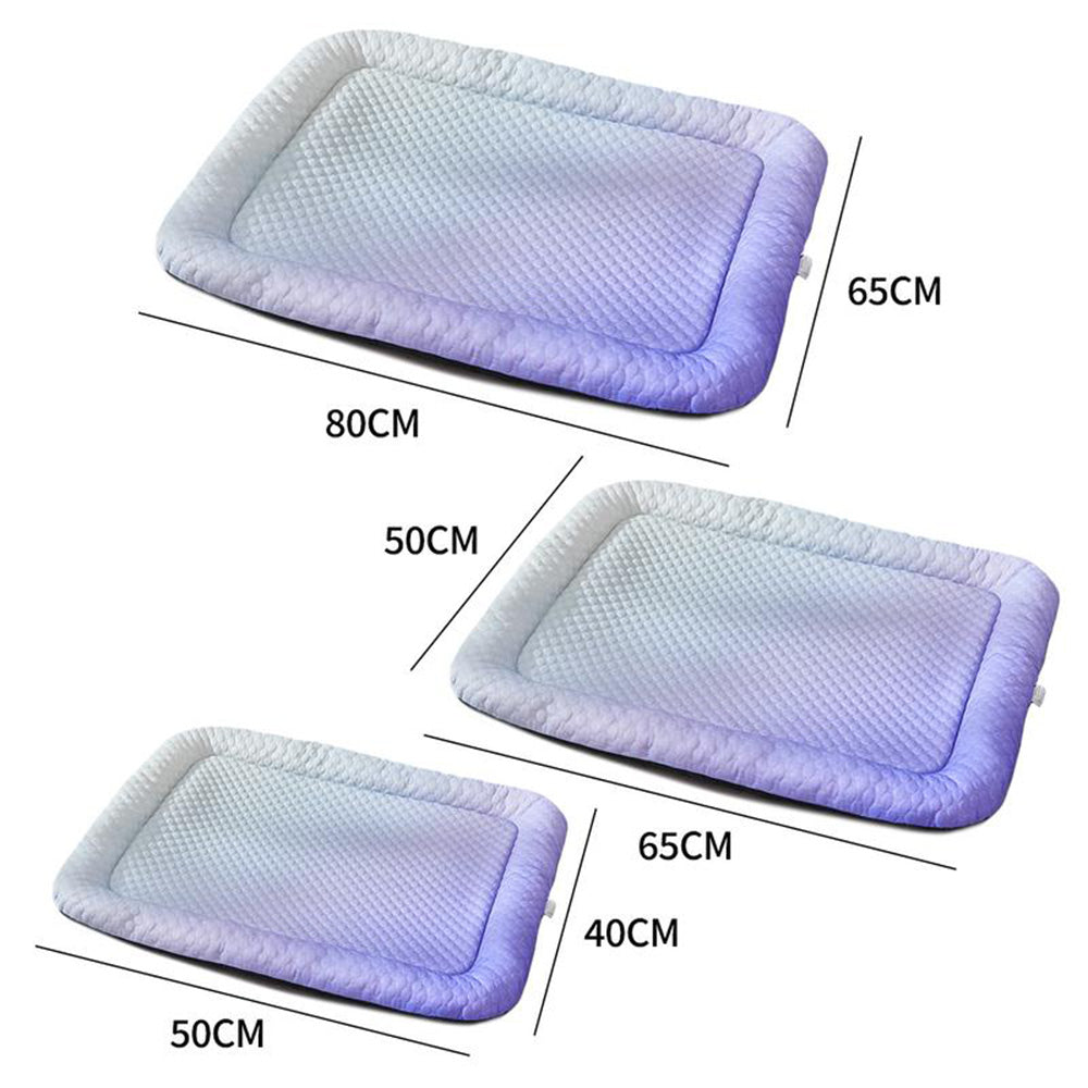 upsell ❄️Pet Cooling Mat for Dogs & Cats 🐾  Naturally Cool Ice-Silk Pad • Breathable, Washable & Soft