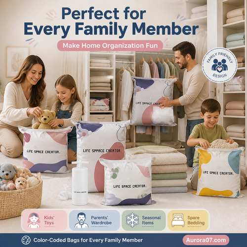 🥰No-Pump Large Vacuum Storage Compression Bags