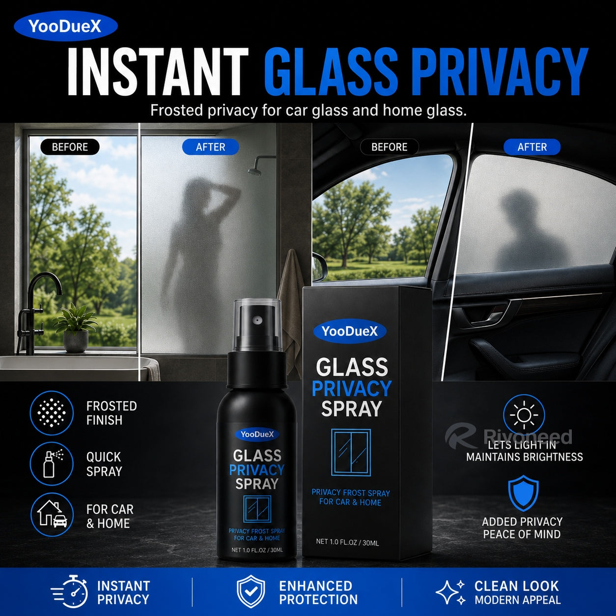 🪟 50% OFF Reflective Window Spray | One-Way Mirror Privacy Shield for Home & Car