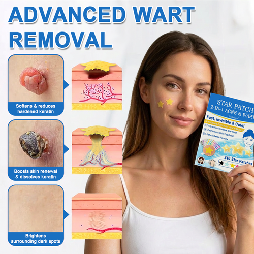 ✨Celsiora® 2-in-1 Microneedle & Hydrocolloid Star Patch | Acne, Raised Moles, Flat Warts & Skin Tags Remover | 6 Colors Pimple Patch for Face & Neck | Invisible Star Zit Stickers | 240 Count