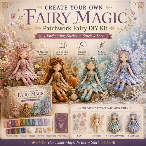 upsell 🥳2026 HOT SALE🥳💞50K+ SOLD!🧵✨ 50% OFF! Fairy Patchwork DIY Collection – Stitch 4 unique fairies, create keepsakes to treasure. Perfect for craft lovers & magical gifts! 🧚‍♀️💫