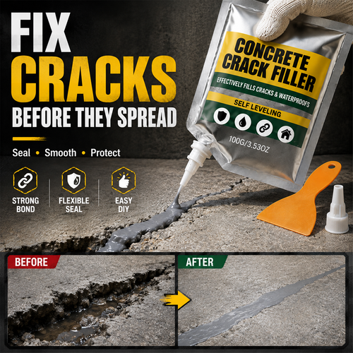 🏠 ✨LAST DAY 50% OFF ✨Waterproof Concrete Crack Repair for Indoor & Outdoor Use upsell