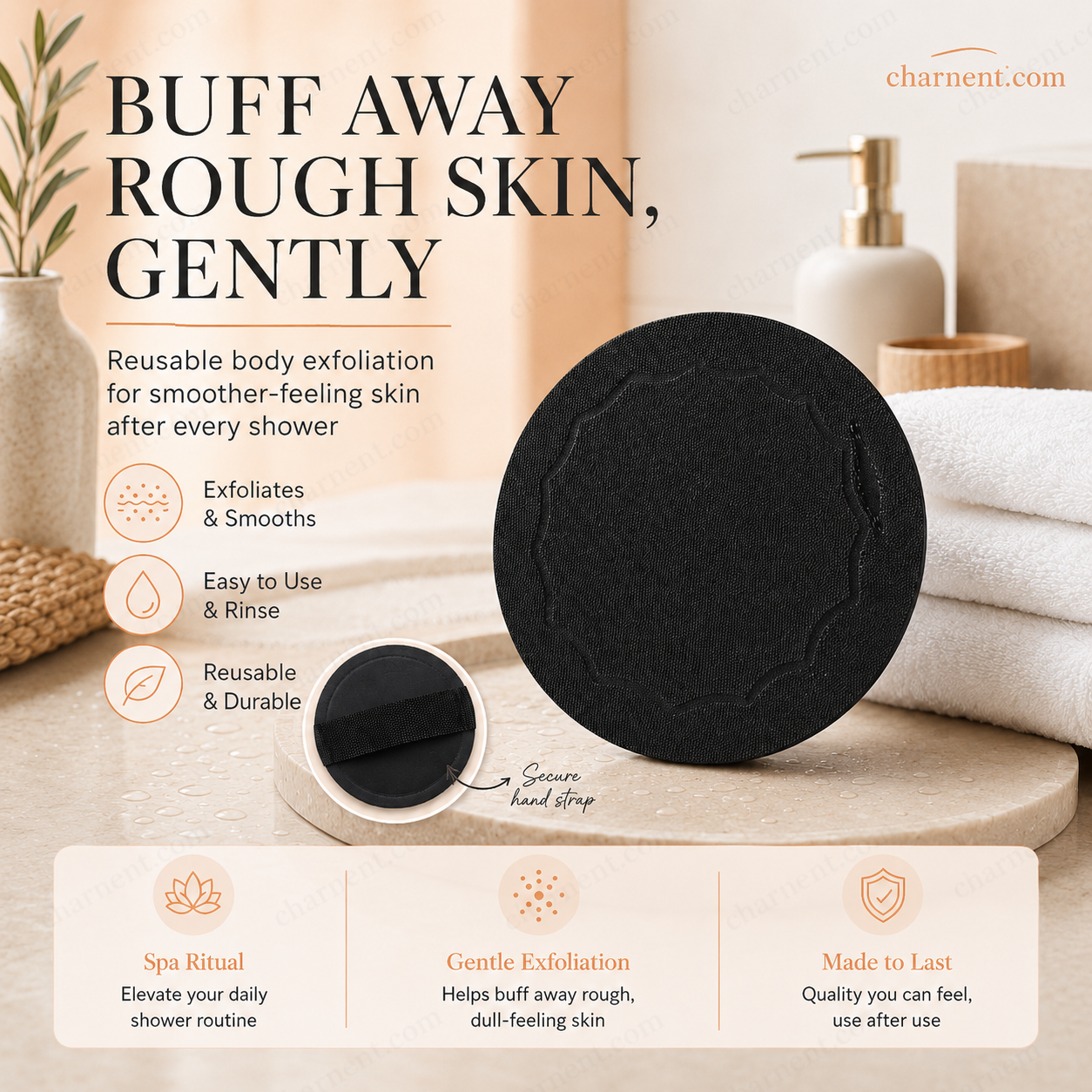 🚿 Exfoliating Scrub Bath Pads🧖‍♀️ Gently exfoliate, unclog pores, reveal brighter skin. Durable rubber, easy to rinse. ✨🛀