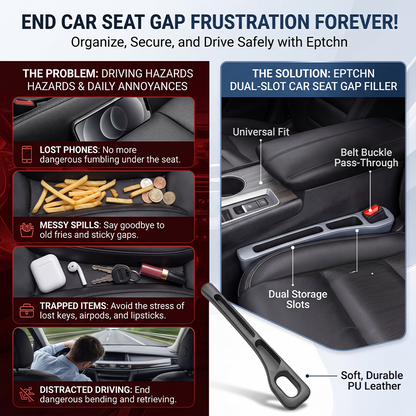 📢50% Rabatt 🚗Stop Losing Your Phone Between Car Seats💺🌟Universal Seat-Gap Filler • Double-Slot Organizer🌟