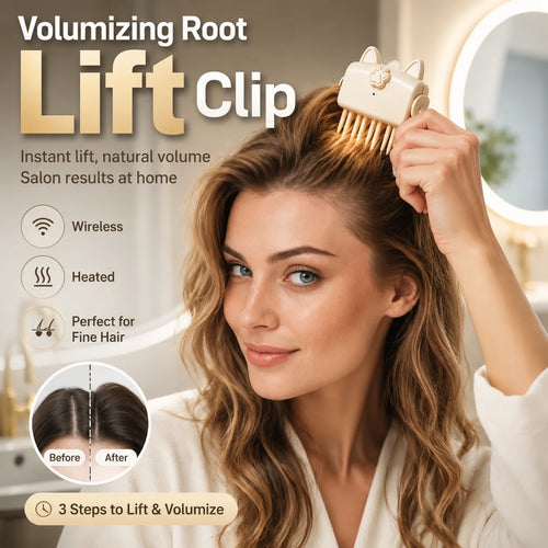 🎉48K+ Sold 💇 Wireless Heated Volumizing Root Lift Clip, Portable Travel Hair Styling Tool for Flat Fine Hair