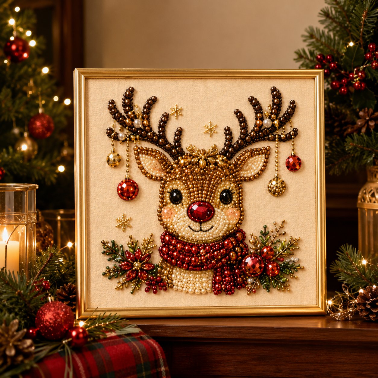 upsell 🎨💎Zero-Skill Needed | 3D DIY Christmas Pearl Art Kit