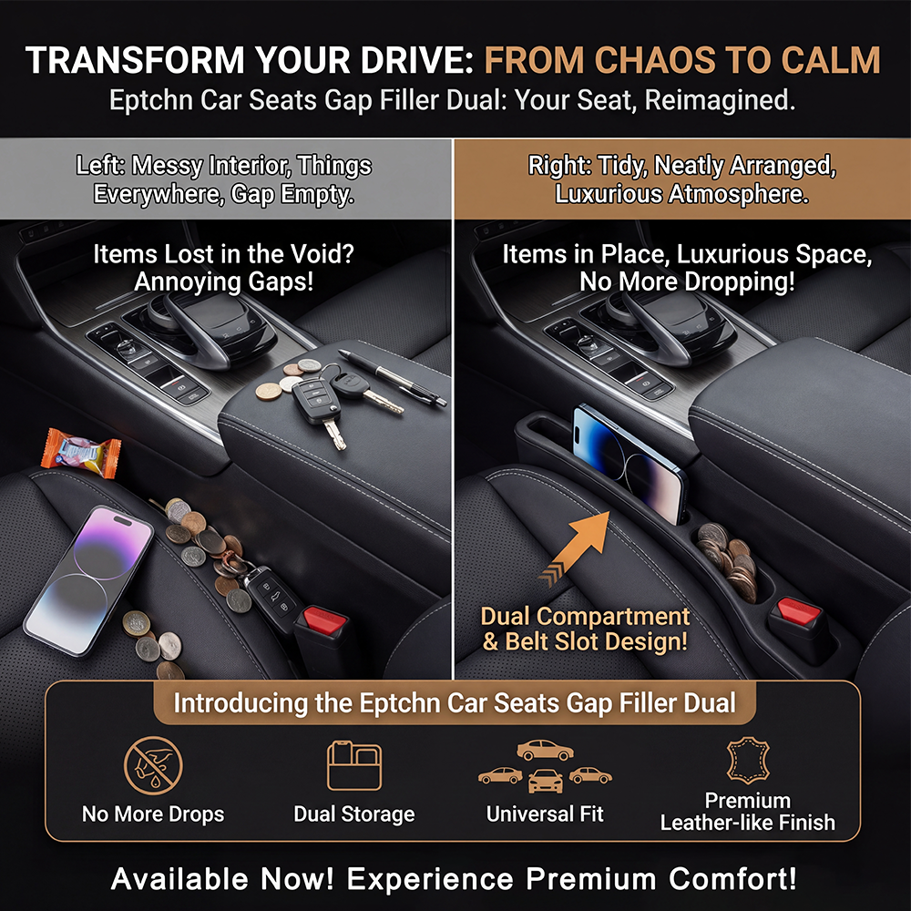 📢50% Rabatt 🚗Stop Losing Your Phone Between Car Seats💺🌟Universal Seat-Gap Filler • Double-Slot Organizer🌟