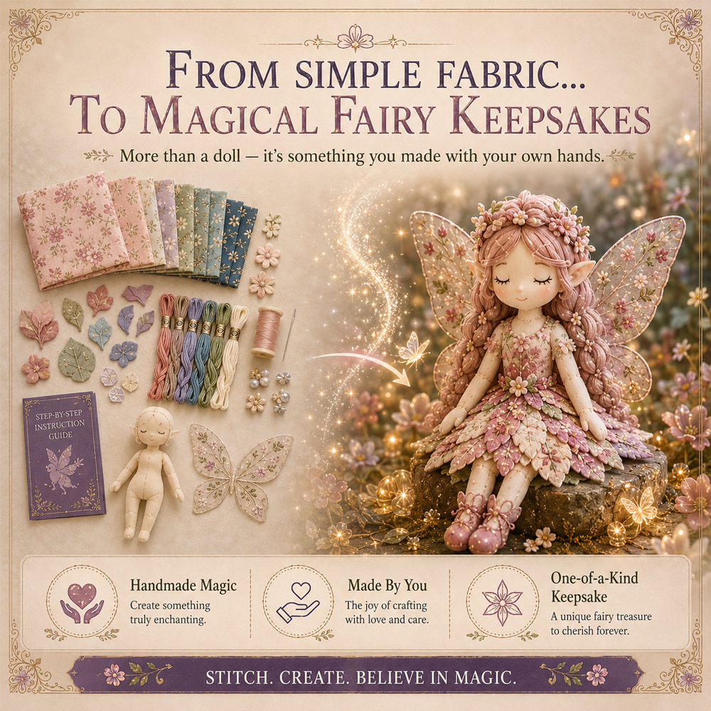 upsell 🥳2026 HOT SALE🥳💞50K+ SOLD!🧵✨ 50% OFF! Fairy Patchwork DIY Collection – Stitch 4 unique fairies, create keepsakes to treasure. Perfect for craft lovers & magical gifts! 🧚‍♀️💫