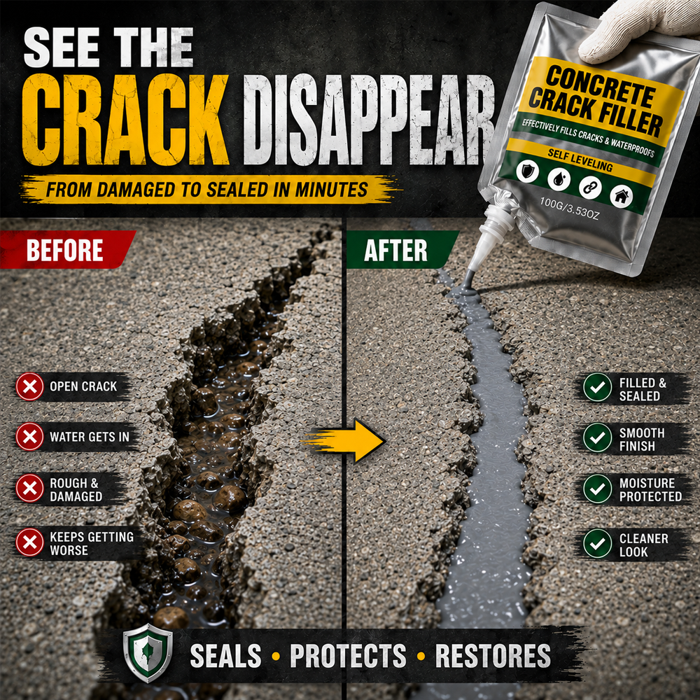 🏠 ✨LAST DAY 50% OFF ✨Waterproof Concrete Crack Repair for Indoor & Outdoor Use upsell