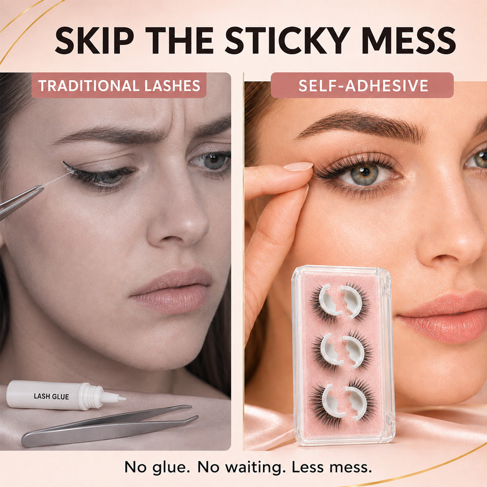 🥳2026 HOT SALE🥳💞50K+ SOLD!👁️✨ 50% OFF! Reusable Self‑Adhesive False Eyelashes – No glue needed, just press & go. Natural curl, reusable & easy to remove. A beauty game‑changer! 💕🌸