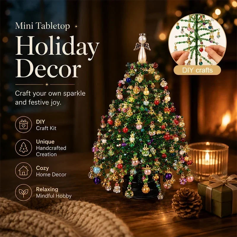🎄✨ DIY Beaded Christmas Tree Kit – 🎅Create Your Own Sparkling Holiday Decoration