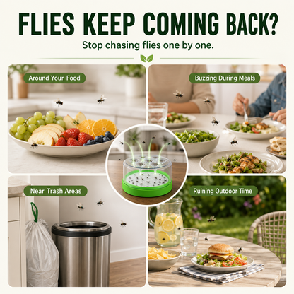 🏠🛡️Reusable Non-Electric Fly Trap--Near kitchen sinks, trash cans, pet bowls, garage windows, patios, and BBQs