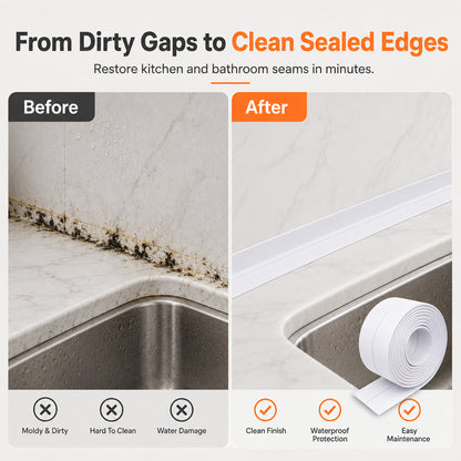 💧 50% OFF Waterproof Mildewproof Caulk Tape Roll – Seal Gaps, Block Water & Prevent Mold! ✨