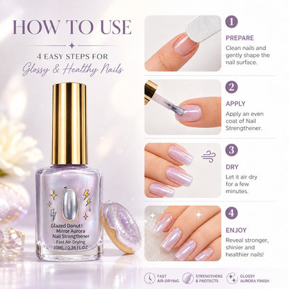 📢📢49% OFF !! ⏰Lilac Glossy Mirror Nail Strengthener