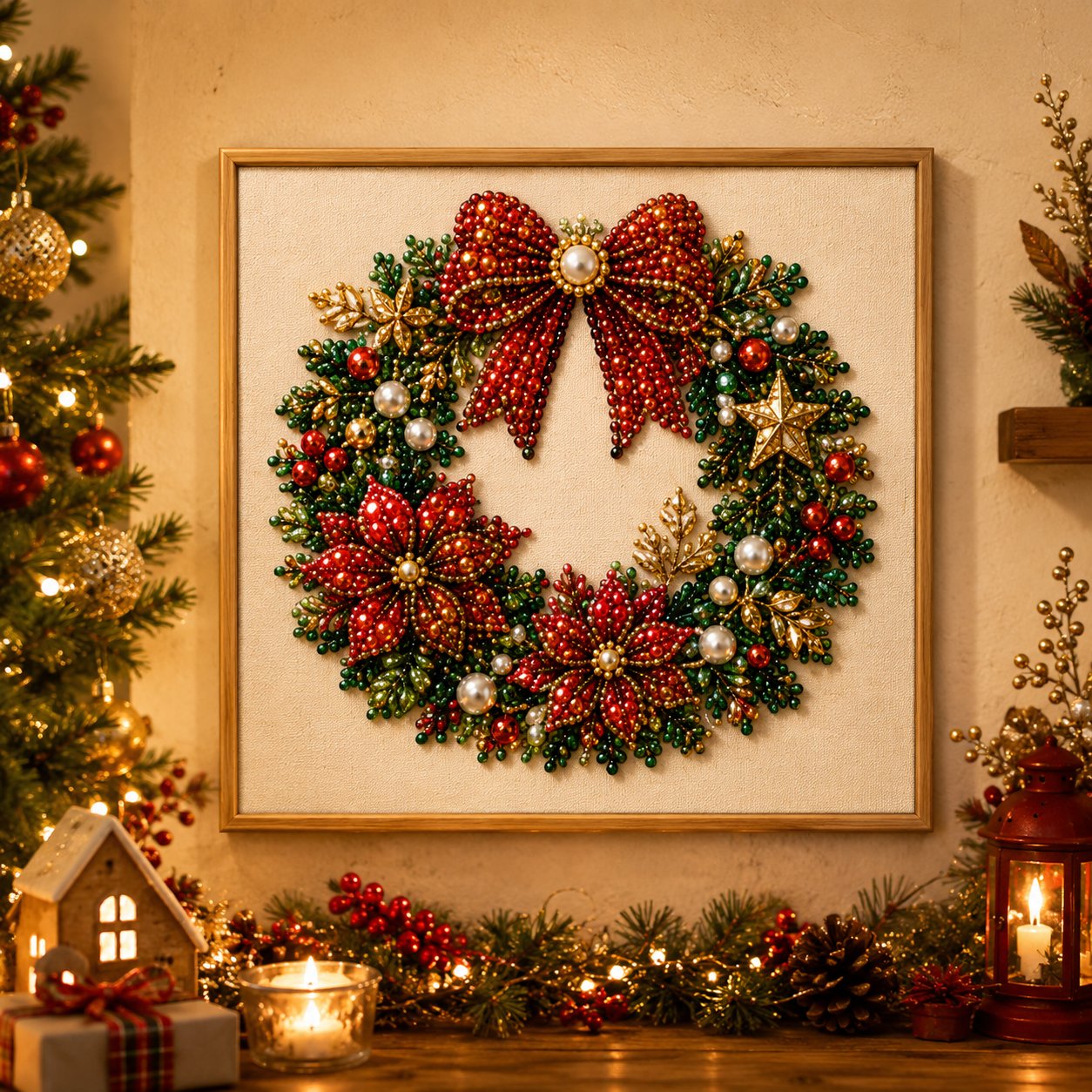 upsell 🎨💎Zero-Skill Needed | 3D DIY Christmas Pearl Art Kit
