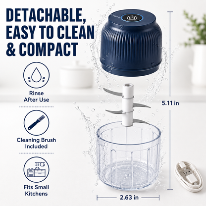 ✨ 50% OFF NOW! 6-Blade Electric Food Chopper｜Chops Vegetables, Onions, Herbs, Nuts & Meat｜Cordless, One-Touch & Easy to Clean