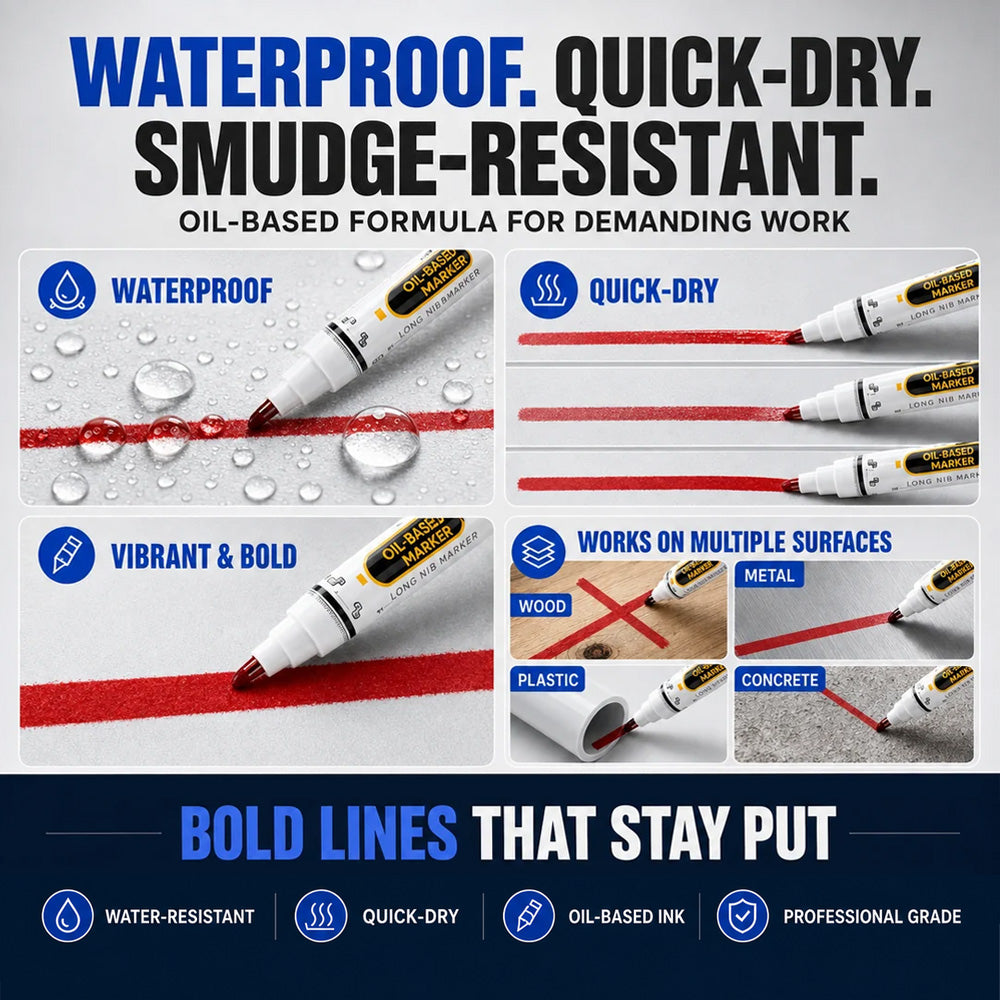 ⏳🔥LIMITED-TIME 50% OFF! ⏰Precision Tip Quick-Dry Oil-Based Marker Pen upsell
