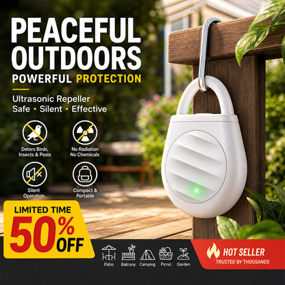 🏆 Last Day Special Price £8.77 ! 🐦Buy 2 Get 1 Free🎁No more trouble from birds, beasts and locusts！Portable Ultrasonic Bird Repellent Keychain