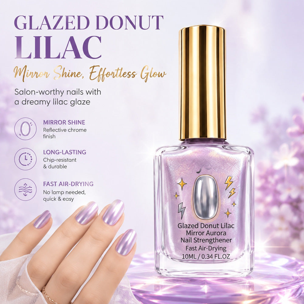📢📢49% OFF !! ⏰Lilac Glossy Mirror Nail Strengthener
