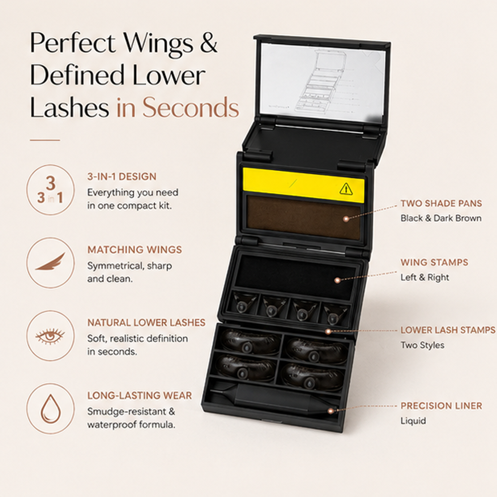 🔥2026 New Arrival🔥3-in-1 Eyeliner and Lower Lash Stamp Kit
