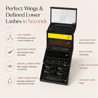 🔥2026 New Arrival🔥3-in-1 Eyeliner and Lower Lash Stamp Kit