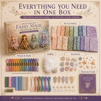 upsell 🥳2026 HOT SALE🥳💞50K+ SOLD!🧵✨ 50% OFF! Fairy Patchwork DIY Collection – Stitch 4 unique fairies, create keepsakes to treasure. Perfect for craft lovers & magical gifts! 🧚‍♀️💫