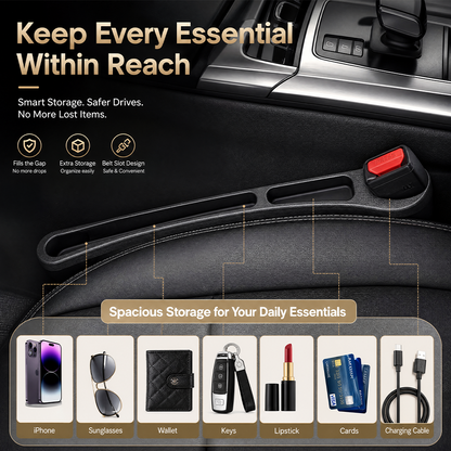 📢50% Rabatt 🚗Stop Losing Your Phone Between Car Seats💺🌟Universal Seat-Gap Filler • Double-Slot Organizer🌟