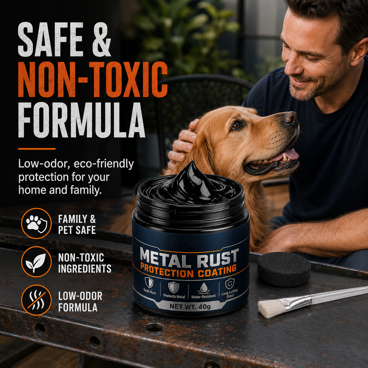 🥳2026 HOT SALE🥳💞50K+ SOLD!🔧🏠 60% OFF! Metal Rust Protection Black Repair Paste – Restores rusty gates, railings & tools. Forms protective coating – no need to replace! 🛡️✨