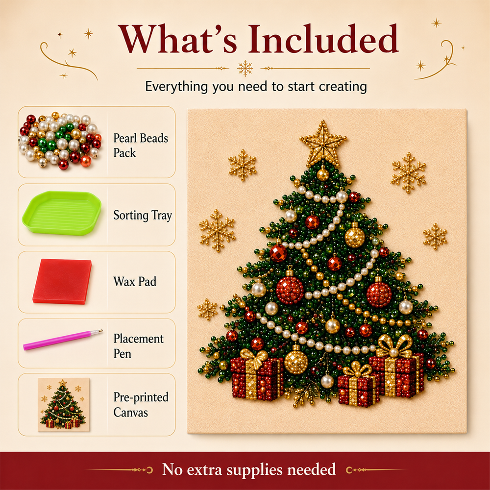 upsell 🎨💎Zero-Skill Needed | 3D DIY Christmas Pearl Art Kit