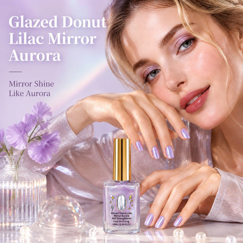 📢📢49% OFF !! ⏰Lilac Glossy Mirror Nail Strengthener