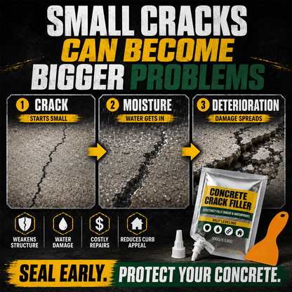 🏠 ✨LAST DAY 50% OFF ✨Waterproof Concrete Crack Repair for Indoor & Outdoor Use upsell