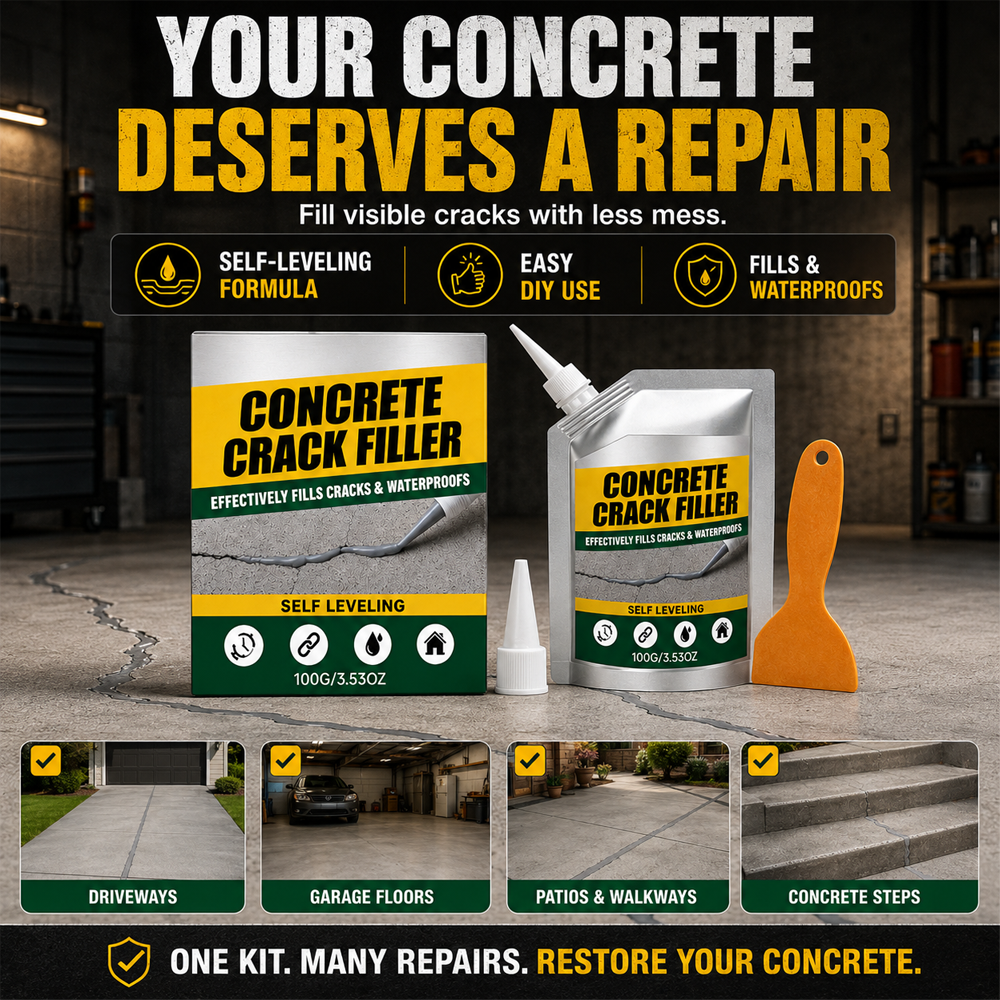 🏠 ✨LAST DAY 50% OFF ✨Waterproof Concrete Crack Repair for Indoor & Outdoor Use upsell