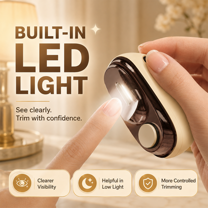 upsell ✂️ LIMITED-TIME 50% OFF! 2-in-1 Smart Electric Nail Clipper & Polisher – Anti-Pinch Safety & LED Light 💅
