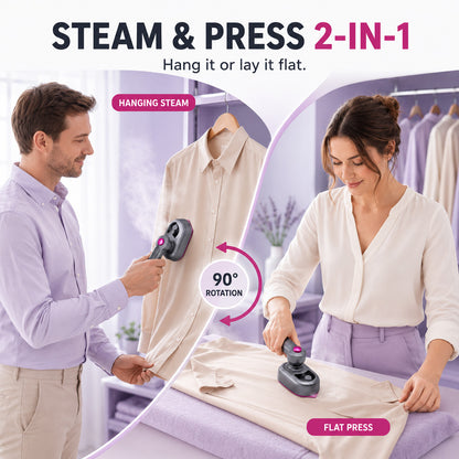 💨💞2026 HOT SALE 50% OFF! 🧺Garment Steamer for Clothes Portable Travel Clothing Steamer Iron