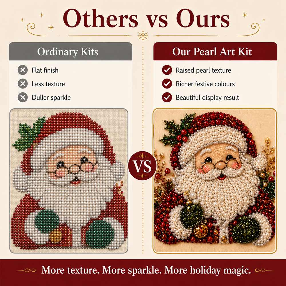 upsell 🎨💎Zero-Skill Needed | 3D DIY Christmas Pearl Art Kit