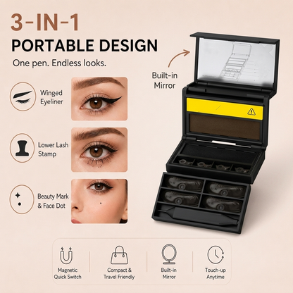 🔥2026 New Arrival🔥3-in-1 Eyeliner and Lower Lash Stamp Kit