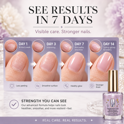 💅 40% OFF !! ⏰ Lilac Glossy Nail Strengthener – Strengthen Weak Nails & Restore Natural Shine