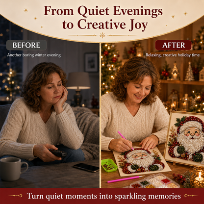 upsell 🎨💎Zero-Skill Needed | 3D DIY Christmas Pearl Art Kit
