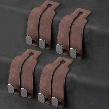 📢50% OFF🚗 Eptchn Car Headrest Hooks 👜| Universal, Heavy-Duty, Leather Wrapped, 2-Pack