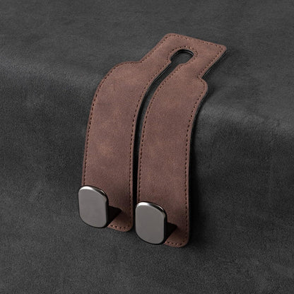 📢50% OFF🚗 Eptchn Car Headrest Hooks 👜| Universal, Heavy-Duty, Leather Wrapped, 2-Pack