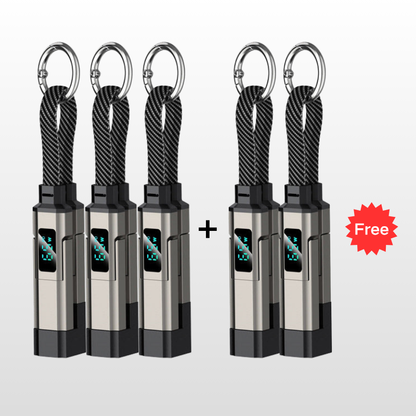 🔥HOT SALE 60% OFF🔥4-in-1 Digital Display Keychain Charging Cable